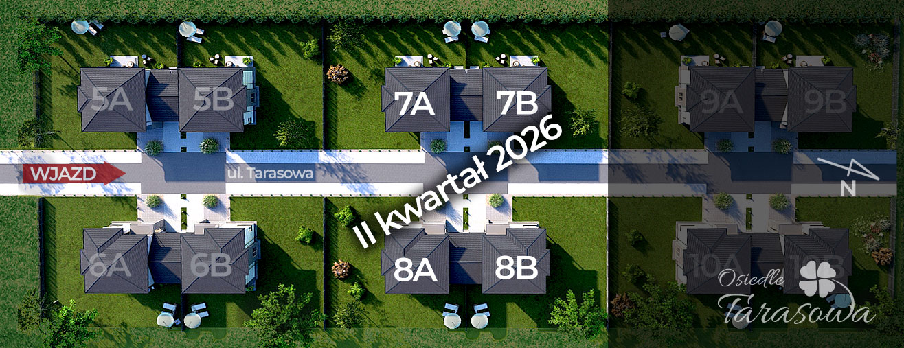 Plan osiedla Tarasowa — widok z góry